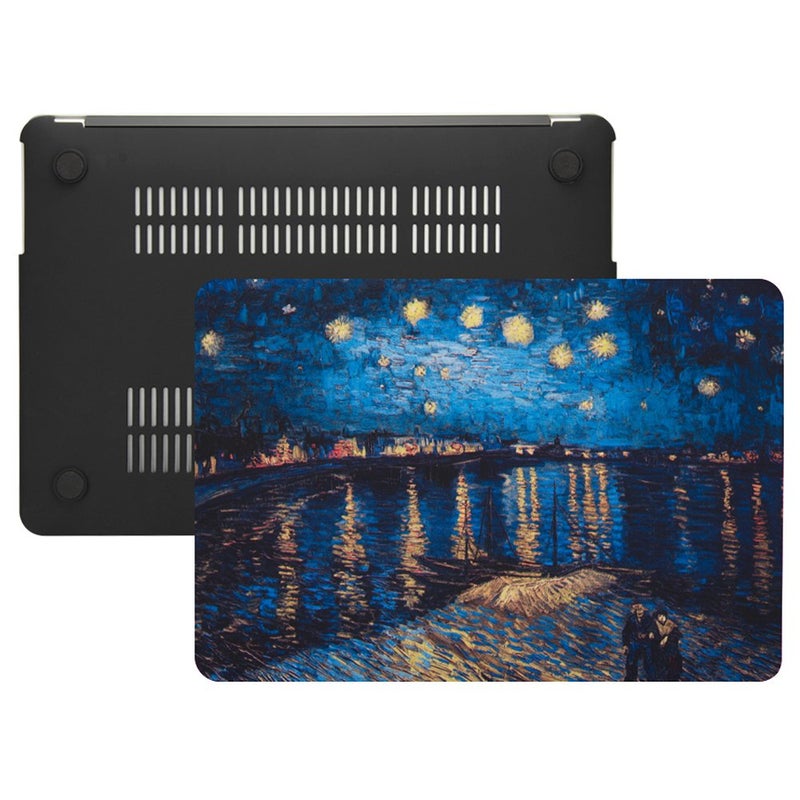 Funut Compatible with MacBook Air 13 inch Case 2021 2020 2019 2018 Model A2337 M1 A2179 A1932 Plastic Hard Shell Case Protective Cover for MacBook Air 13 with Touch ID, Starry Night - Image 5
